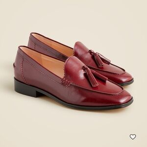 J. Crew Maison Tassel Loafers in Rich Burgundy